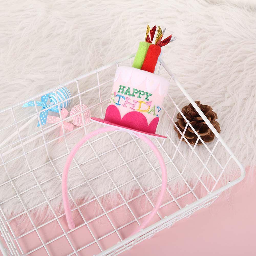 Photo Props Hair Band Birthday Decoration Birthday Cake Headband Hair Hoop Happy Birthday Headband