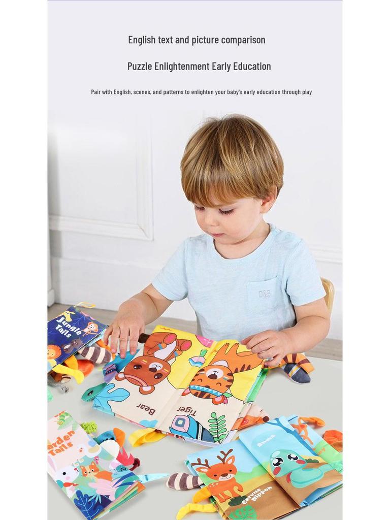 Cartea de pânză senzorială pentru bebeluși: Temă Ocean & Pădure