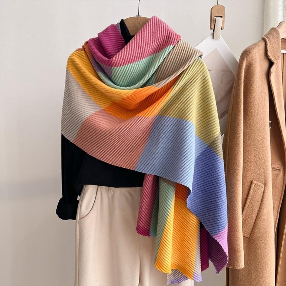 Windproof Keep Warm Blanke Multi-Colored Pashmina Fashion Scarf Shawl  Winter