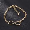Fashion 8-shaped Alloy Bracelet Retro Minimalist Couple Bracelet 8-shaped Bracelet Women's Jewelry Bracelet Accessories Gifts