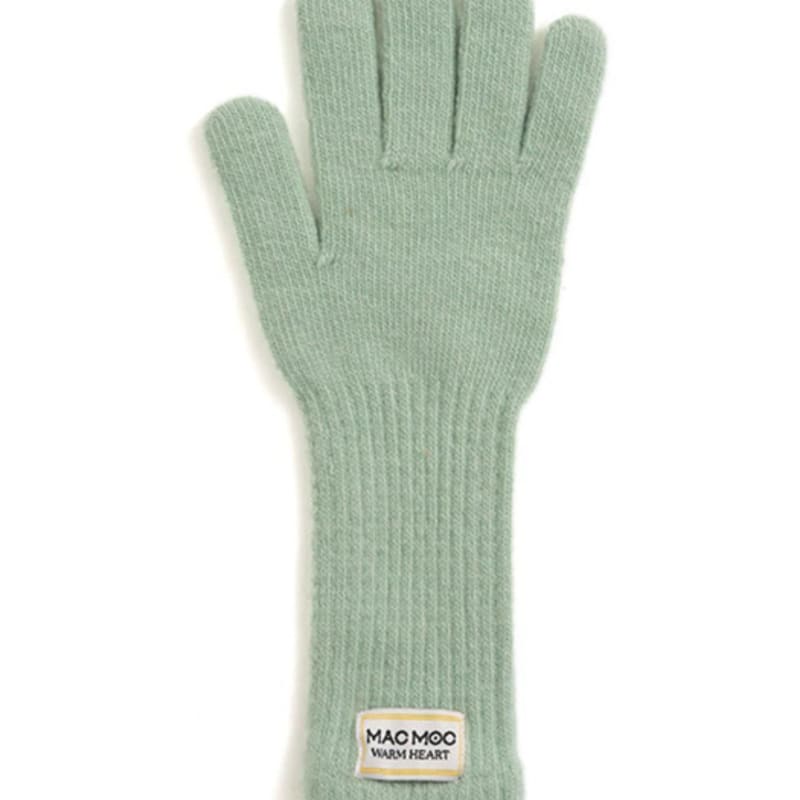 MAC MOC Sso Ok Sook Rabbit Fur Wool Logo Gloves_6 Colors