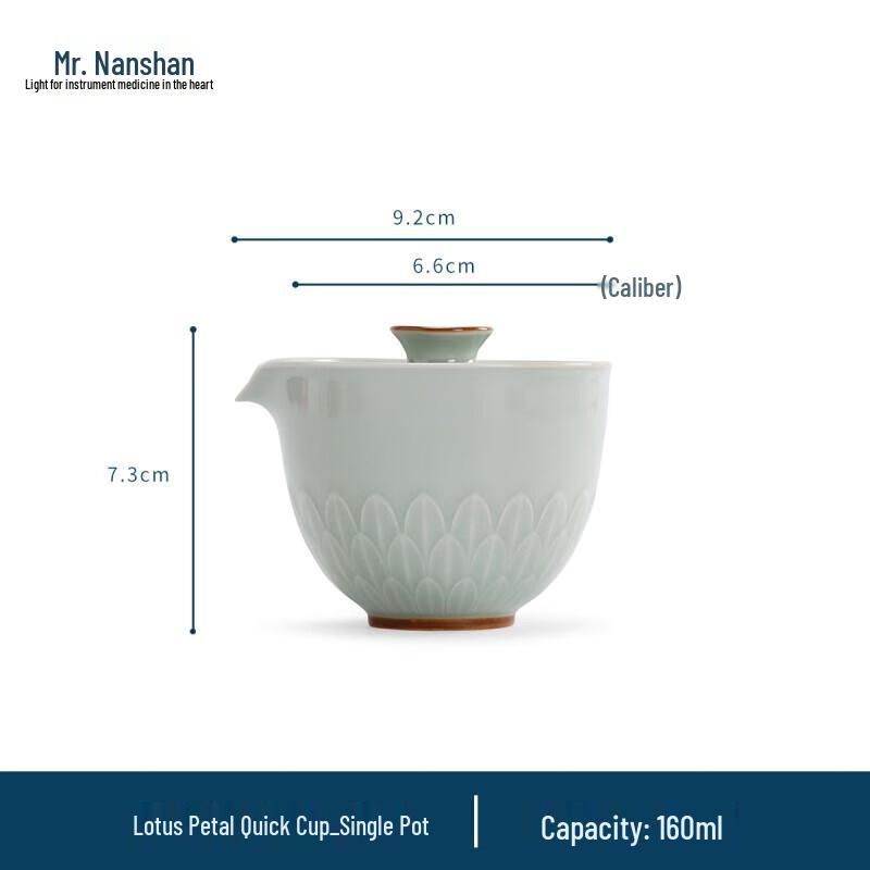 Nanshan Series Lotus Petal Ceramic Teapot