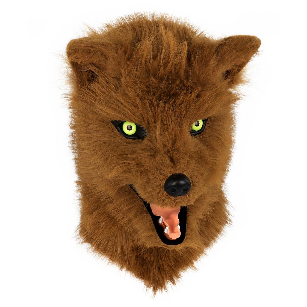 Furry Dog Mask Animal Full Head Wolf Realistic Masks For Halloween Carnival Fancy Dress Party Cosplay Costume Women Men