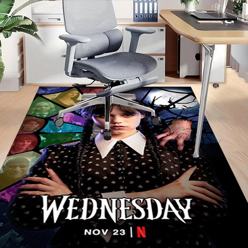 1pc Wednesday Addams Family Carpet for Playroom Bedroom Living Room Sofa Home Decor,kids Game Area Rug Non-slip Floor Mat Y82671