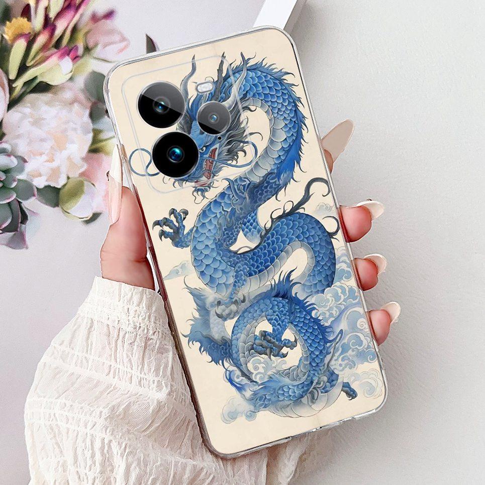 For Realme GT 7 Pro GT7 Pro RMX5010 RMX5011 Back Cover Cool Cartoon Dragon Astronaut Animals Phone Case Soft Silicone Clear Etui