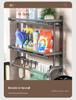 Gray Thick No-Drill Wall-Mounted Bathroom Towel Rack