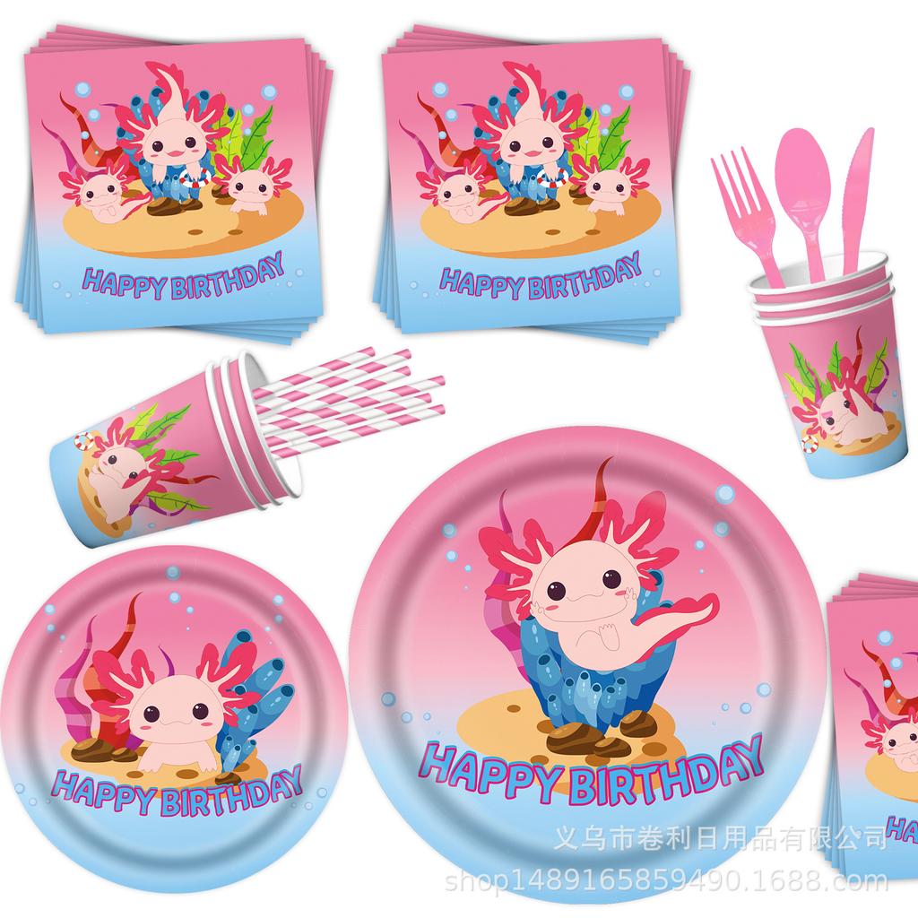 Salamander Themed Party Supplies Salamander Party Decoration Banner Party Tableware Tablecloth Balloon Arrangement Props