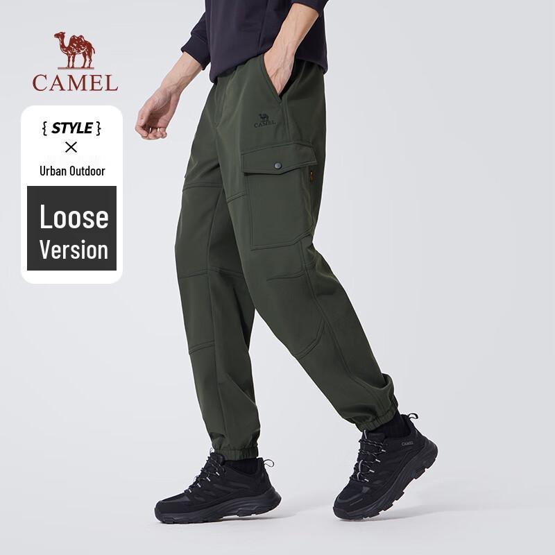 Camel M14CAWI632 Wang Junkai Endorsed Winter Fleece-Lined Outdoor Cargo Pants
