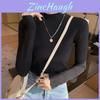 Womens Knit Sweater Autumn Winter Turtleneck Slim Fit Casual Top For Students