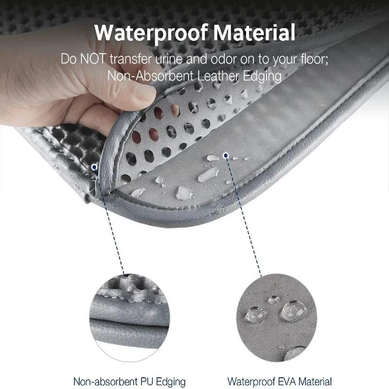 Коврик для кошачьего туалета Двухслойный нескользящий коврик для большого туалета — фото 13