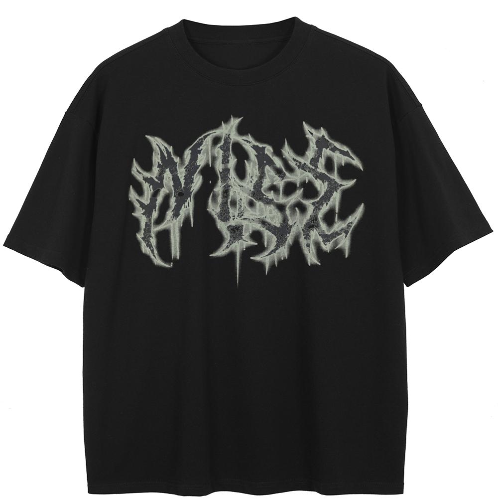 

2024 Streetwear Унисекс Футболка Хлопок Стираная Черная Футболка Унисекс Топы Футболки Летняя Футболка С Короткими Рукавами XXL чёрный