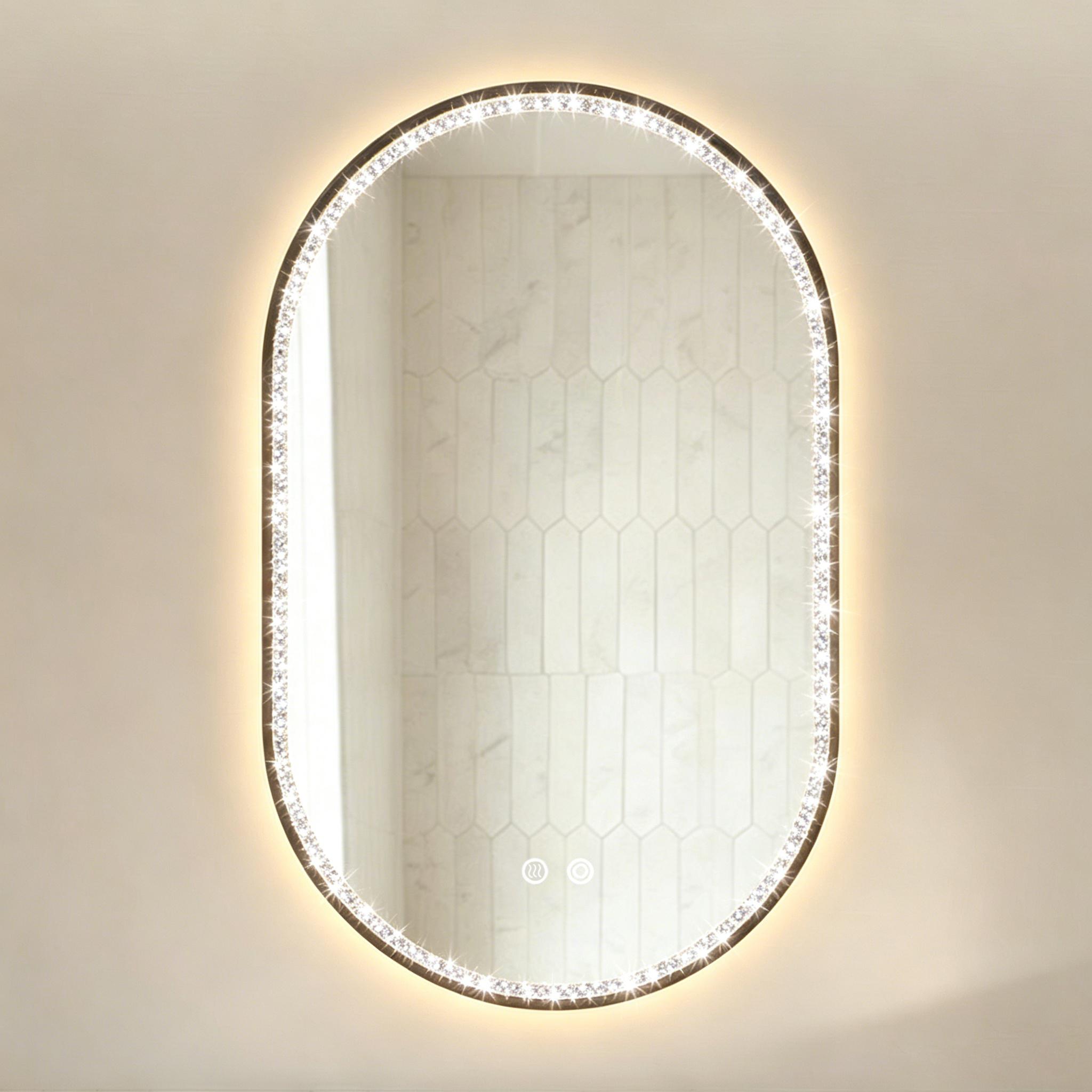 50×80 cm Oval Bathroom Mirror with
