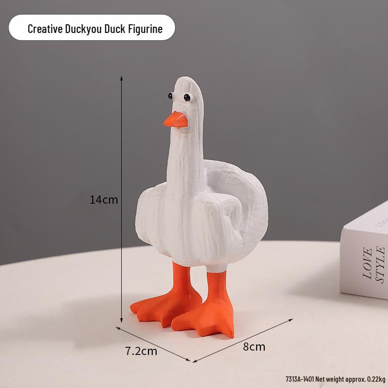 Banana Duck Resin Ornament: Creative Prank Desktop Decoration