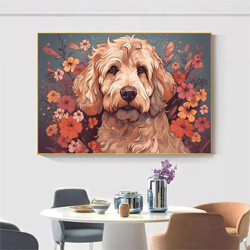 5d DIY Diamond Painting Cross Stitch Cute Animals Pet Dogs Diamond Embroidery Mosaic Full Round Drill Home Decor Arts