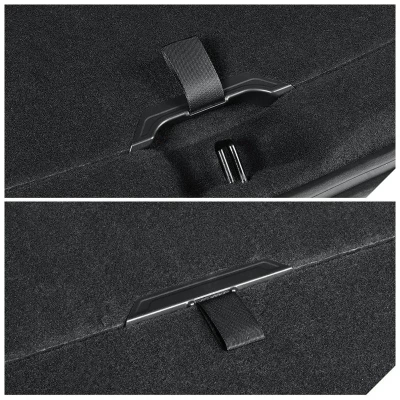 For Tesla Model Y Juniper 2025 Trunk Lid Handle Rope Nylon + ABS Rear Trunk Lid Front Rear Auxiliary Handle Accessories