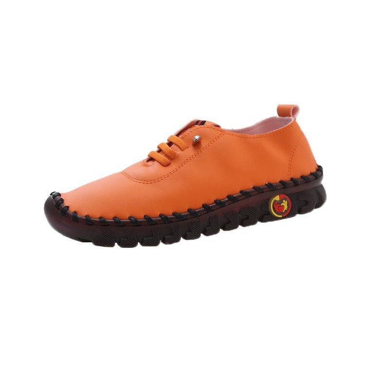 Hand-stitched Microfiber Leather Mother Shoes Casual Shoes Wear-resistant Flat Sole Single Secondary Second-class Women's Shoes