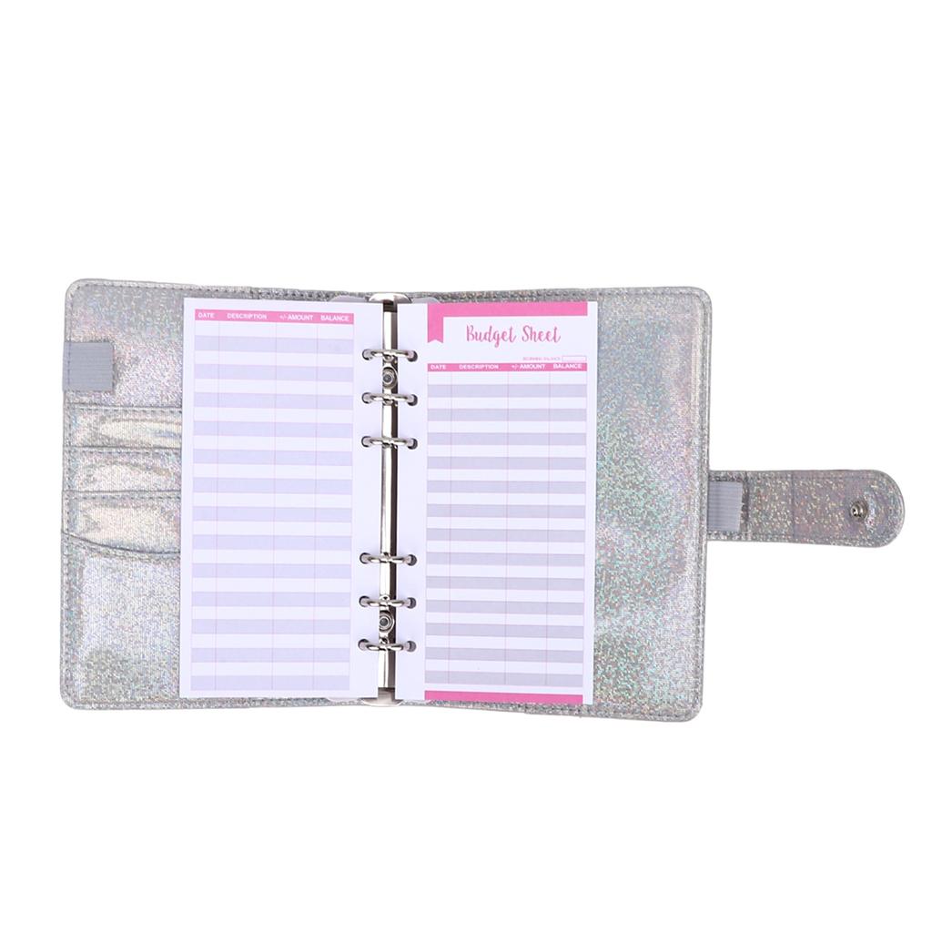 Budget Binder with 12 PVC Zipper Bags 12 Budget Cards 14 Monthly Planners 1 Cartoon Sticker 2 Word Stickers 20 Labels