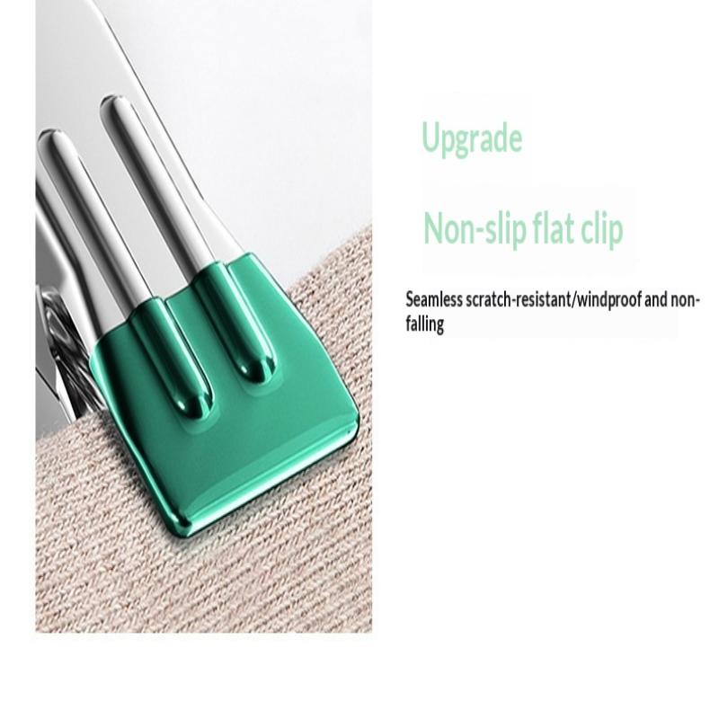 10 Clips Stainless Steel Sock Clip Pace-Saving Arc Sock Drying Rack Windproof Non-Slip Clothes Rack Underwear Clip Towel Hanger