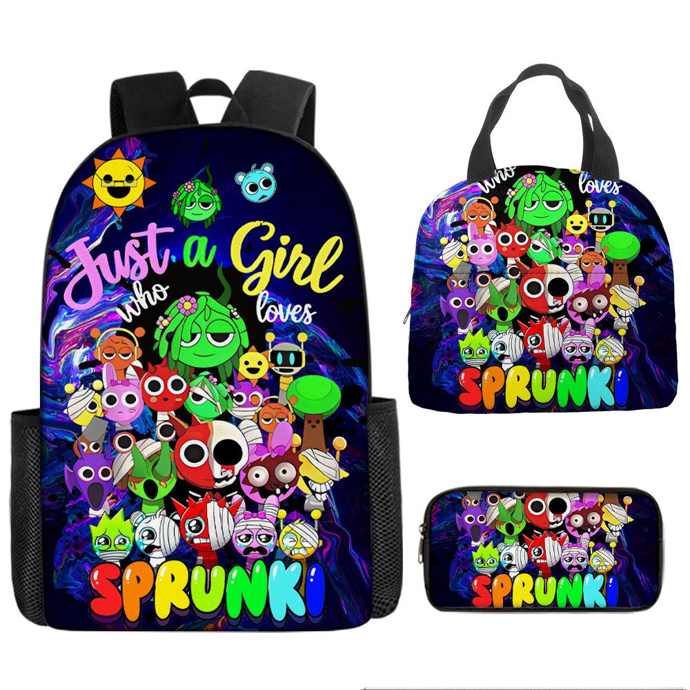 Rhythm Box Children's School Bag 1 piece minimum order new sprunki printed large-capacity campus student backpack