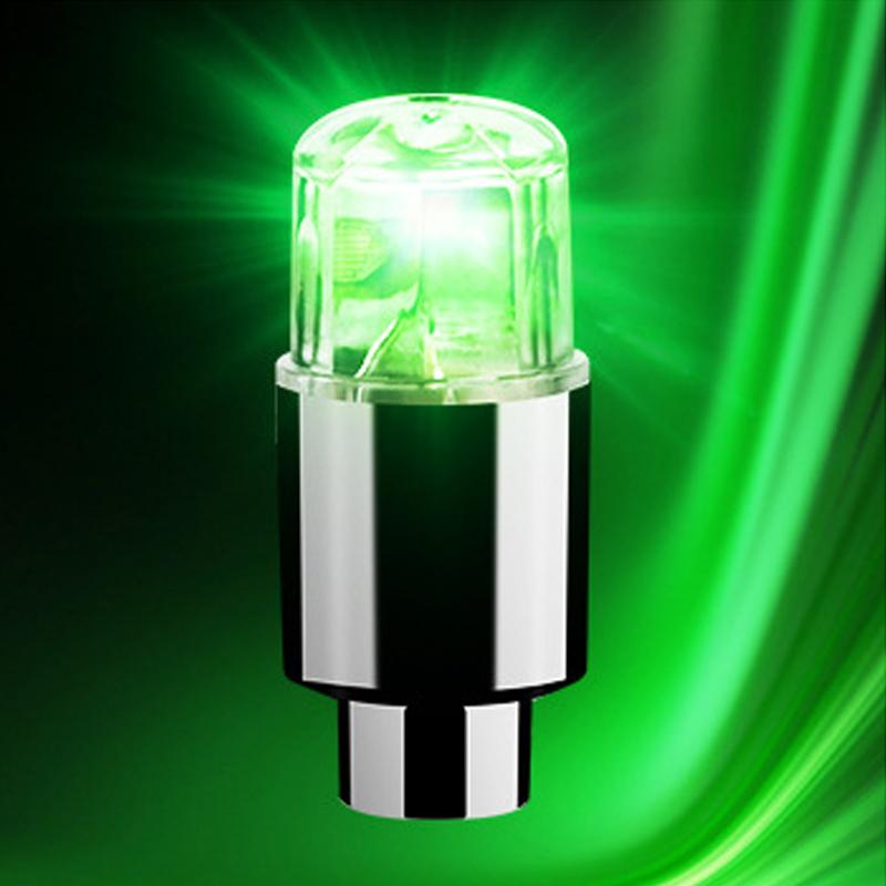 Cars Wheel Caps LED Lights Wheel Tire Valve Caps Cycling Lantern Spokes Hub Tyre Lamp Car Tire Decoration Accessories