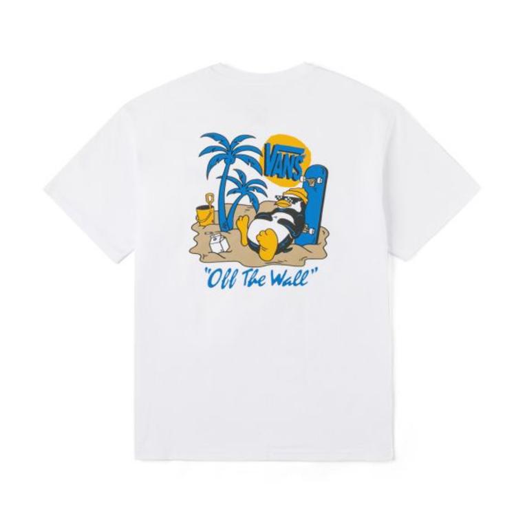 Men's Vans T-Shirts Unisex White Crew Neck Moderate