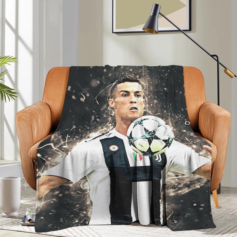 Coperta Personalizzata Divano Ronaldo CR7 Letto Campeggio Pisolino Coperte Morbide e Soffici per l'Inverno Caldo King Size Biancheria da Letto in Microfibra