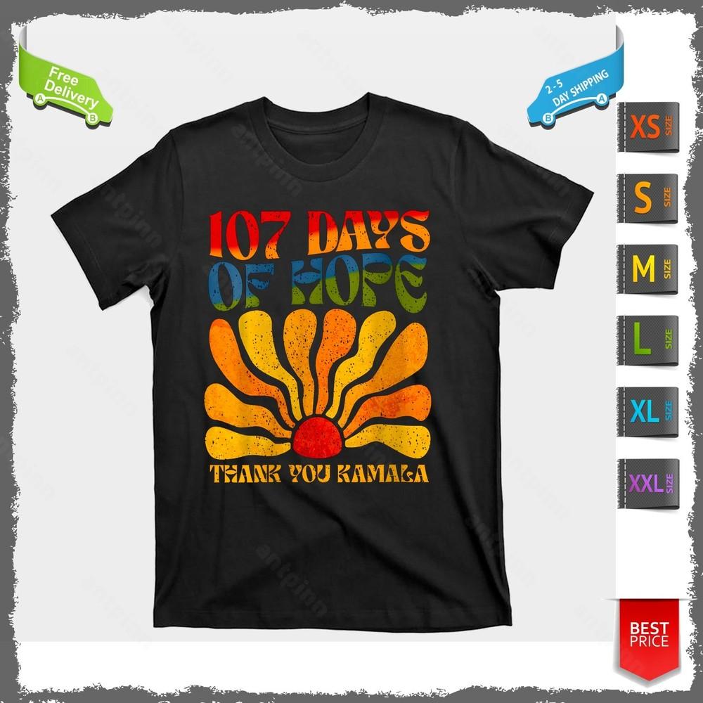 107 Days Of Hope Thank You Kamala Patriotic Floral Tribute Political T-Shirt Unisex T-Shirt XXL
