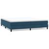 Box Spring Bed Without Mattress Dark Blue 200 X 220 Cm Velvet
