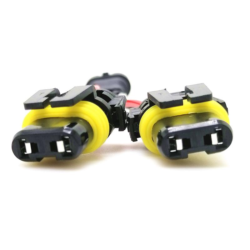 2Pcs HB3 9005 HB4 9006 Socket Adapter Cable One Male To Two Female Plug Conversion Wiring Harness Connector