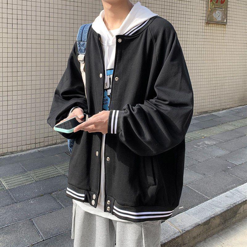 Men s Autumn Gradient Denim Jacket - Vintage Washed, Loose Fit, High Street Trend. 4XL (165-180 jin)