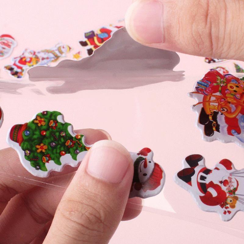 Autocolant 3D cu Bule Moș Crăciun Autocolant Decorativ Cadou de Crăciun