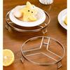 1Pc Stainless Steel Round Steamer Pan Rack Multifunction Pot Rack Stackable Steamer Rack Kitchen Gadgets