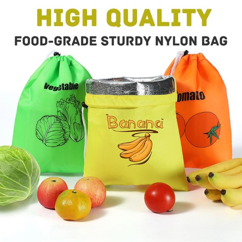 Food Grade Thermal Insulation Bag Leakproof Drawcord Designs for Groceries Meals Prep Organization