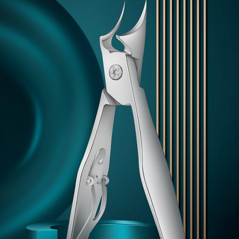 Durable Stainless Steel Cuticle Nipper Anti-Corrosion Trimmer for Ingrown Thick Toenails Fingernails Pedicure Use