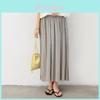 Modale Long Pleated Skirt Summer Women High Waist Loose Cotton Fabric For Casual Wear