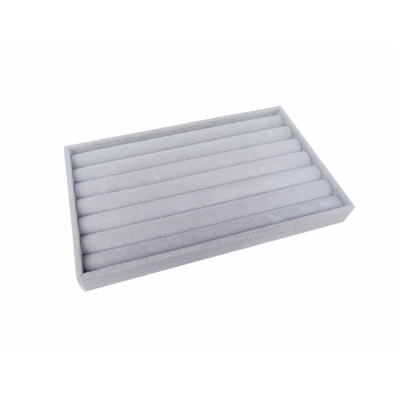 Jewelry Tray Jewelry Display Tray Gray Flannel Stud Earrings Display Dust Storage Props Drawer Jewelry Storage Box