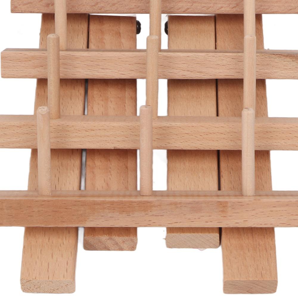 Beech Wood Wooden Thread Rack Foldable Design Bobbin Organizer  For DIY Embroidery