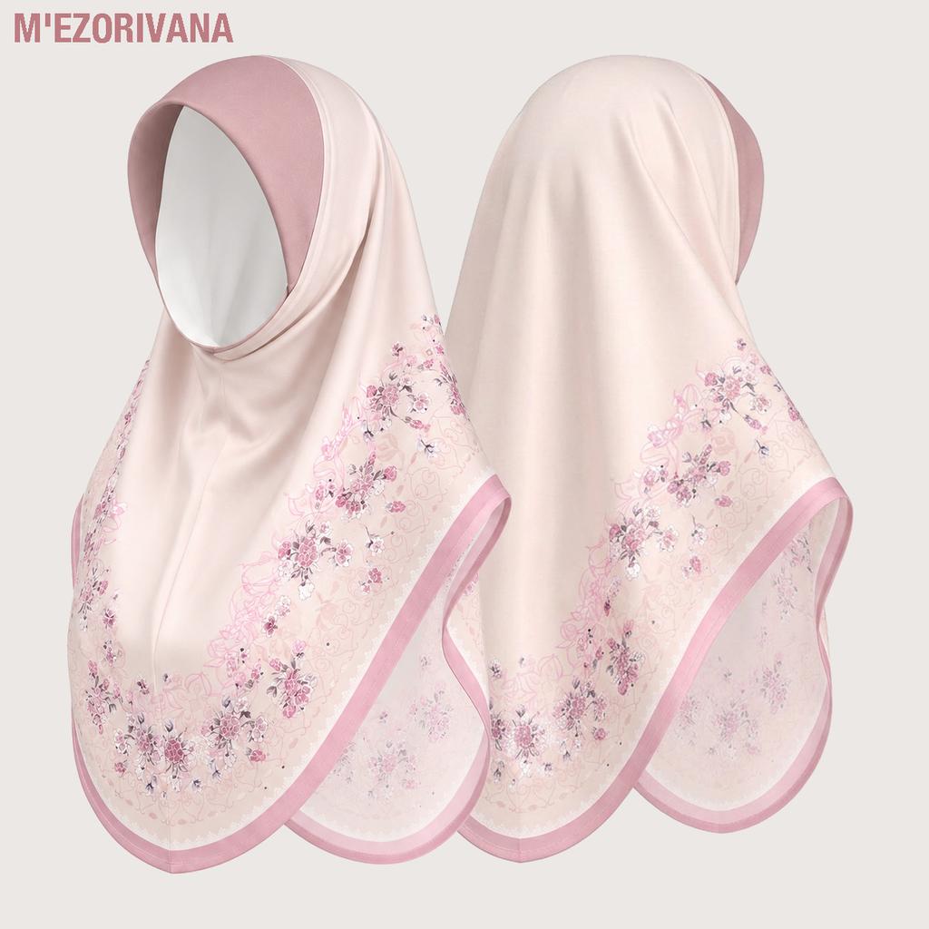 Chiffon Hijabs Women Head Wrap Square Scarf Floral Print Turban Cap