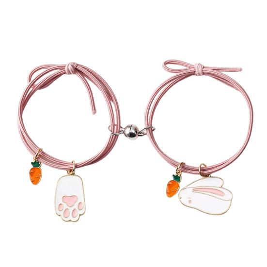 

Стильные парные браслеты с магнитным камнем, легкий наряд