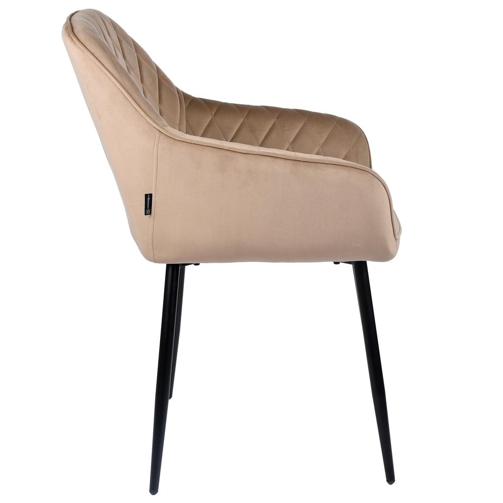 LAPO 2 velvet upholstered swivel chair, black