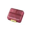 Portable Transparent Plastic Double Layer Seven Compartment Pill Organizer Box for Travel Home Storage Medication Supplements