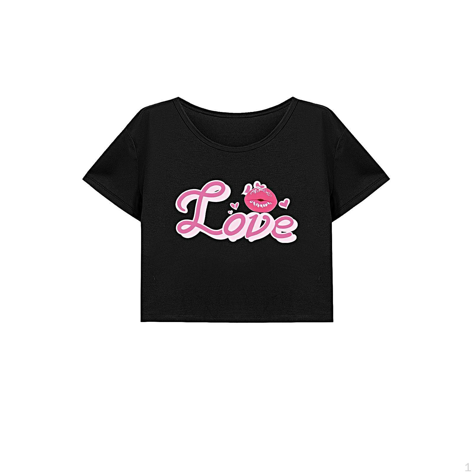 

Женский повседневный укороченный топ, летняя легкая одежда, футболка с круглым вырезом для прогулок