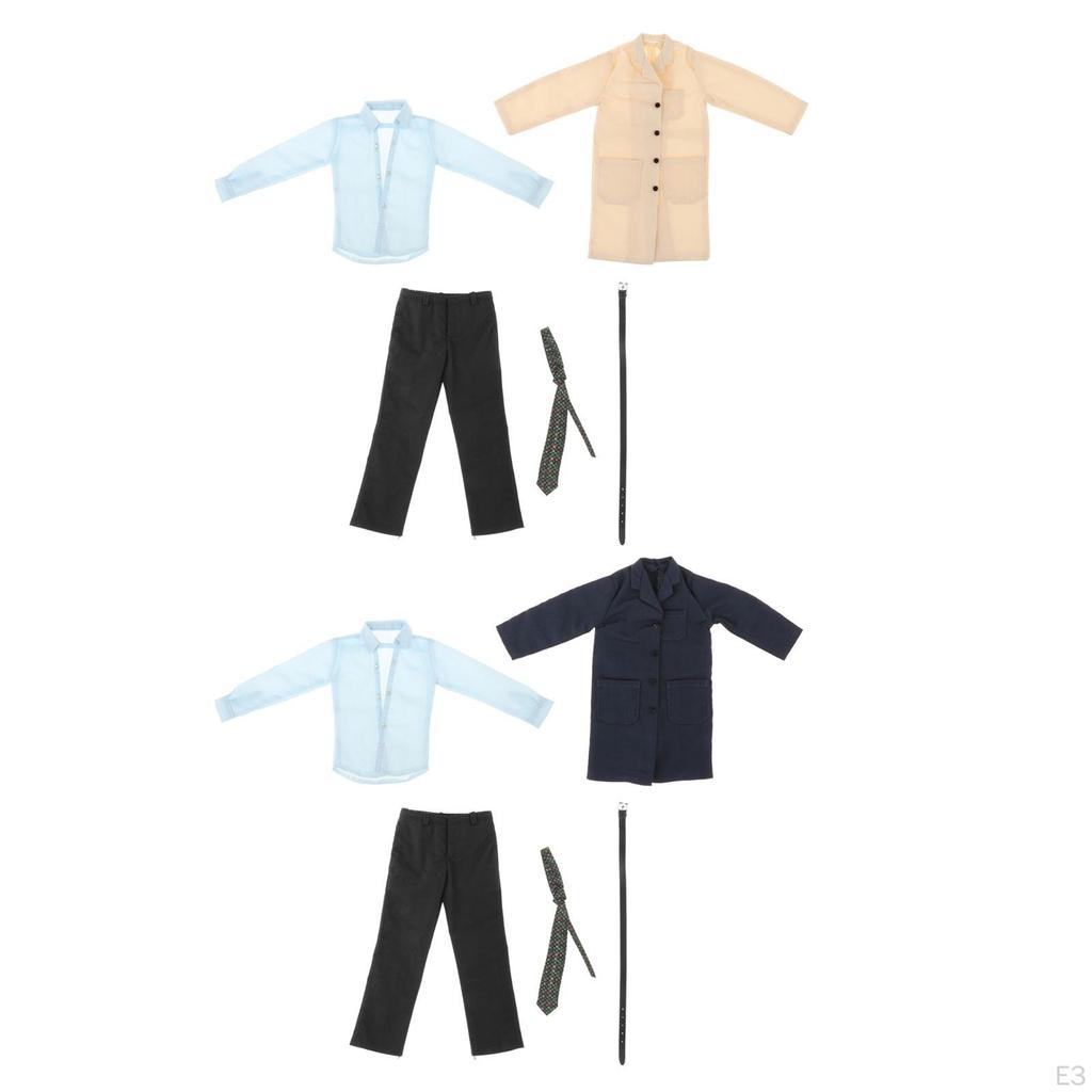 1/6 Männliche Figur Kleidung Actionfiguren Jacke Hemd Hose Mode Vollständiger Anzug für 12 Zoll