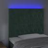 VidaXL Tête de Lit à LED Meuble de Chambre à Coucher Accessoire de Lit Simple Tête de Cadre de Lit Intérieur Vert Foncé 3122805