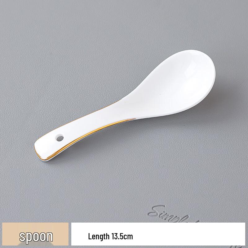 Zhishi New Chinese Gold Rim Ceramic Tableware