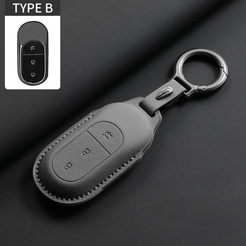 Original Color Car Key Case Cover Shell For LEAPMOTOR C01 B10 C11 Anti-Scratch Durable Auto Key Protector Garnish Accessories