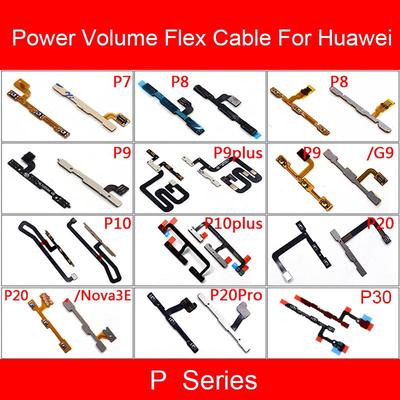 כבל גמיש עוצמת הקול עבור Huawei P40 P30 Lite P20 P9 P10 P7 P8 / Honor 8A 7C 7A מקש צד ​​חלקי לחצן בקרת אודיו