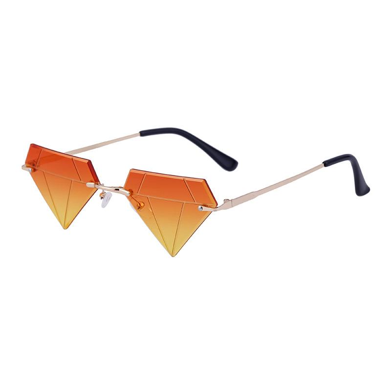 Personalized Diamond Rimless Sunglasses Women'S Trend Party Ball Decorative Sunglasses Glasses