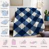 Marineblau karierte Flanelldecke Warm Weich Halloween Weihnachten Sofa Warm Gemütlich Dekoratives Dekor Geschenk für Alle Jahreszeiten