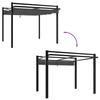 VidaXL Tonnelle avec toit rétractable anthracite 3x3 cm aluminium, tonnelle de jardin, tonnelle de patio 4003969
